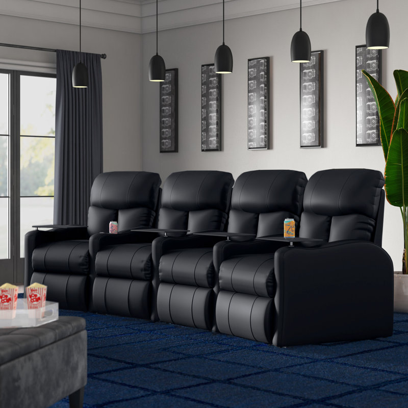 Latitude Run® Home Theater Curved Row Seating (Row of 4) & Reviews